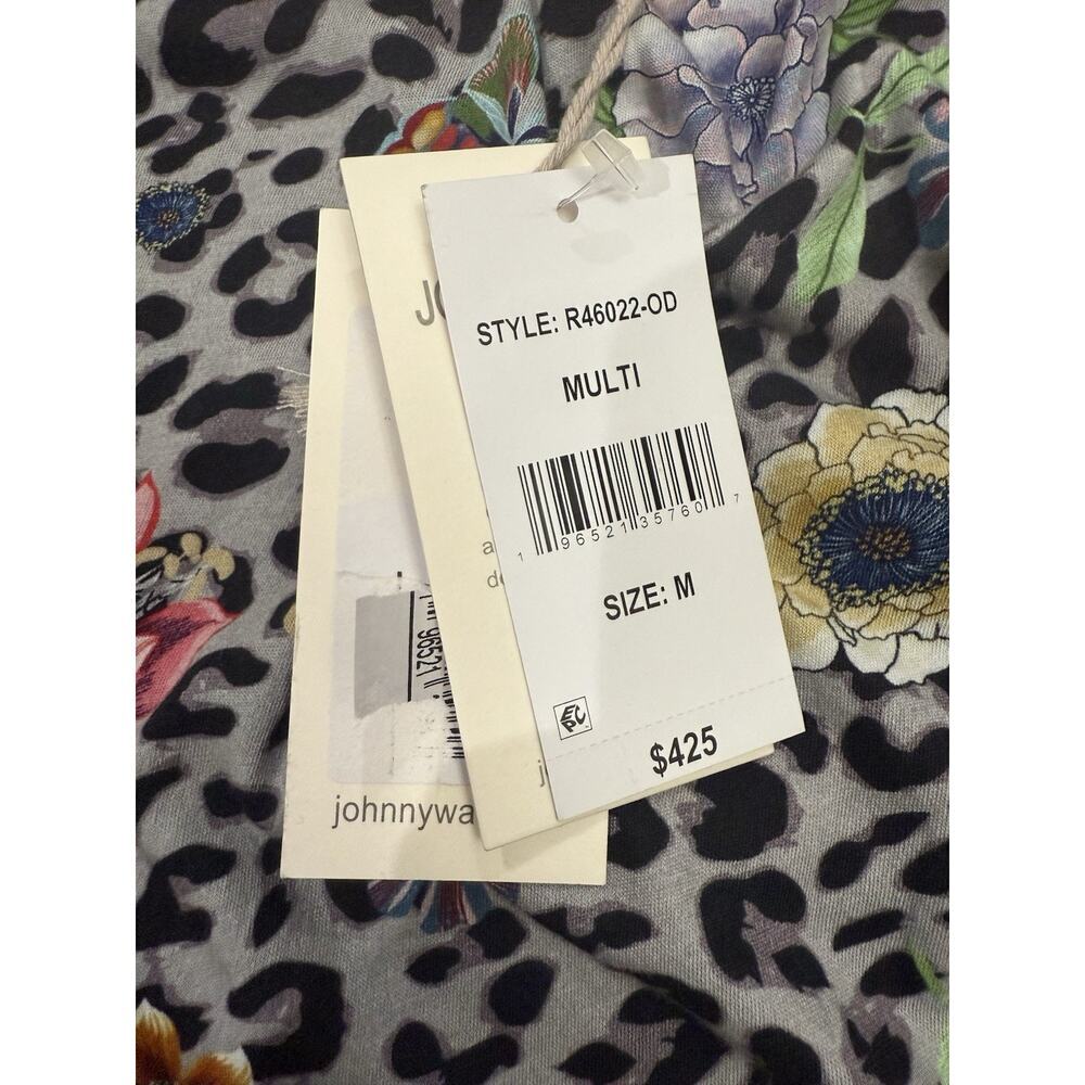 NWT Johnny Was Sequin Dorian Kimono M Black Velvet Trim - Picture 5 of 5